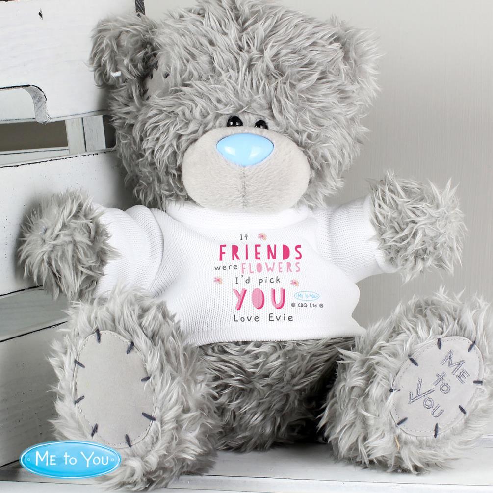 Personalised 10" Floral I'd Pick You Me to You Bear Extra Image 1